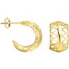 SOFIA MILANI - Orecchini da Donna in Argento 925 - Placcati in Oro - Orecchino a Perno a Griglia - E2877