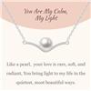 GAVU Collana da Donna in Argento Sterling 925 con Ciondolo Perla e Zirconi, Collana Perla da Donna con Dedica, Regalo per Lei