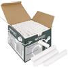 Westcott Gesso 100 pezzi bianco | Confezione risparmio Gesso per lavagna con 1,2 cm ⌀ in bianco coprente | poco polveroso e facilmente cancellabile | gessetti lunghi 8,5 cm | E-744986 00