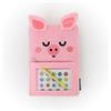Mr. Wonderful Quaderno A5 in Peluche con Tasca - Lazy Maialino - 160 Pagine FSC