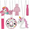 Hirsrian Massaggia Gengive Neonati, 6 Pezzi Giochi Dentizione Neonato, Collana da Masticare Bambini, Autismo Massaggiagengive, Collana Dentizione, Dentizione Neonati Giocattolo per Ragazzi e Ragazze (Rosa)