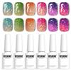 Vishine Set di smalti termici in gel che cambia temperatura, cambia colore, Chameleon Soak-Off UV LED, multicolore, 6 × 8 ml