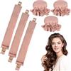 WuGU Set di 3 Riccioli Senza Calore, Bigodino Lungo per Boccoli, Heatless Hair Curler, Bigodino Fascia Capelli, Arricciacapelli in Seta, Bigodini Pigro Set per la Notte, DIY Hair Styles - Rosa