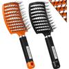 Kertiberif Confezione da 2 spazzole per capelli curvi ventilate, spazzola districante per capelli bagnati e asciutti, spazzola piatta per donne, uomini, bambini, ricci, spessi, fini, lunghi e corti