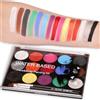 ZEPIQOR Pittura Viso e Corpo 15 Colori - Naturale e Sicuro, Ideale per Feste, Halloween e Trucco Cosplay Carnevale
