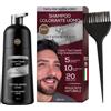 SD SALVATHOR DURAN Tintura Barba Uomo - Tintura Barba - Shampoo Anticana Uomo - 20 Applicazioni - Salvathor Duran - 250 ml. - Colore Marrone Scuro