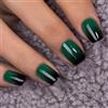 KQueenest Ombré Verde Press On Nails Breve Rettangolare - KQueenest Acrylic Press On Nails with Glue, Glossy Green Short Finails Press ons, Reusable Soft Gel Glue on Nails for Women Gift 30 Pcs
