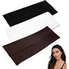 WESTEND CHOICE Fasce per capelli larghe 9 cm, confezione da 3 pezzi, morbide, in tinta unita, elastiche, unisex, per donne e uomini, palestra, yoga, set misto D)