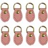 SHTGOI Fibbie in pelle per borse, 4 paia di PU e metallo ad anello a D, fibbia da cucire, fibbia in pelle, borse all'uncinetto, accessori per borsetta, portafogli rosa