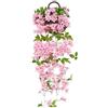 FOSDICK Fiori Artificiali Cadenti, Fiori Finti Pendenti, fiori Artificiali Pendenti, Pianta Finta Cadente, Appeso Fiore di Primavera da Esterno da Interno per Decorazioni da Balcone, Matrimoni(Rosa)