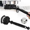 Vyranut Spazzola Pulizia Macchina Espresso 58 mm, spazzola tonda per gruppo erogatore e doccetta, pulizia intorno alla guarnizione, rimuove residui e oli di caffè, accessorio barista casa e bar