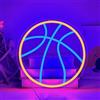 YUEYYNS Insegne al Neon Pallacanestro Luce al neon Basketball Alimentato tramite cavo USB con interruttore Adatto per locali, arene, stadi, eventi, bar, insegne luminose