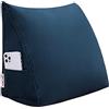 Rucener Schienale Letto Triangolari Cuscino Letto Schiena Schienale Testata Letto Divano Cuscino Lettura Il Perfetto Cuscino perLettura Regalo per la festa del papà Profondo blu 45CM