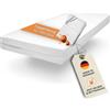 sleepling Comfort 100 Evolon Encasing, coprimaterasso per persone allergiche, per persone allergiche alla polvere, topper fino a 6 cm, lavabile a 95 gradi, prodotto in Germania, 90 x 200 cm, bianco