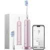 Laifen Wave Pro Spazzolino Elettrico Sonico per Adulti - Spazzolino Sonico con Oscillazioni a 60°, App Intelligente, Batteria da 70 Giorni, 2 Testine, Impermeabile IPX8 (Alluminio Rosa)