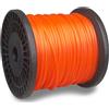 Akuoly Filo per decespugliatore rotondo da 100 m, 2,4 mm, bobina di ricambio in nylon per tagliare erbacce erbacce erba, colore arancione