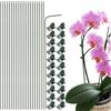 Nogeqi 44 bastoncini per orchidee, supporto flessibile per piante, con 22 clip per piante, per interni ed esterni, asta professionale (30 cm)