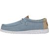 HEYDUDE Men Wally Washed Canvas White Casual Moccasin 42 EU