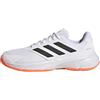 adidas Uomo Courtjam Control 3 Tennis Shoes, Ftwr White/Core Black/Lucid Orange, 48 2/3 EU