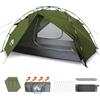 Night Cat Tenda da Campeggio Per 2 Posti: Montaggio Rapido Tende Impermeabile Per Trekking Escursionisti