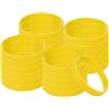 PATIKIL Braccialetti Silicone, 100pz Braccialetti Gomma Colorata Braccialetti Sportivi Elasticizzati Vuoti per Giochi di Squadra Sportivi per Adolescenti per Adulti, Giallo