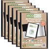 eco-eco Eco005x6 - Raccoglitore per presentazioni, formato A3, 50% riciclato, con 20 tasche, colore: nero, con buste in plastica, confezione da 6
