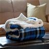 Lavish Home Throw Blanket - Fleece/Sherpa Blue