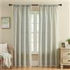 Joydeco Tende bohémien blu, motivo floreale, lunghezza 213 cm, 2 pannelli, super morbide, stile bohémien, con nappe, tende semitrasparenti con filtraggio della luce, per camera da letto e soggiorno