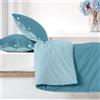 Ruggeri Set Copripiumino Matrimoniale Cotone, Federe, Lenzuola Sacco, Blu