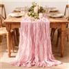 Alyvisun 1Pack Runner Tavolo Rosa, 90x300cm Runner Tavolo in Poliestere 100% Lavabili per Matrimoni, Baby Shower, Cene, Feste, Decorazioni per Tavoli e Sedie Boho, per Casa e Esterni