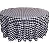 LA Linen Tovaglia rotonda a scacchi, 300 cm, blu navy/bianco