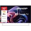 SHARP 32HF2265EW 32'' GOOGLE TV LED HD FRAMELESS AUDIO DOLBY DIGITAL+ / DTS HD C