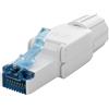 goobay CAT6A RJ45 Connettore/spina di rete da 10 Gbps/montaggio senza utensili/spina CAT 6A UTP con contatti placcati in oro / 65941
