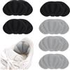THINTON 6 paia di cuscinetti per tallone, cuscinetti per la schiena delle scarpe, per scarpe da ginnastica, scarpe larghe, unisex (beige, 3 paia, nero, 3 paia)