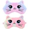 Sliverdew 2 mascherine per dormire per bambini, in morbido peluche per gli occhi, per dormire, rilassante, per ragazze, per dormire, riposare, viaggi, pigiama party