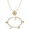 Emporio Armani Donna Collana e Bracciale in Ottone Dorato, Set