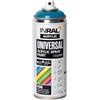 INRAL Vernice spray - blu chiaro lucido RAL5012 vernice spray universale 400 ml. bomboletta spray per metallo, plastica, legno e pietra, alta copertura, resistente alla pioggia e ai raggi UV, per
