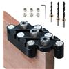 TechVizrs Dima di foratura 6/8/10 mm Kit di dima per tasselli autocentrante 3 in 1 per la lavorazione del legno, guida di foratura Punzone per tasselli in legno Locator Utensili da falegname per la lavorazione