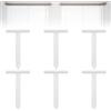 Qichan 6 Pezzi Ganci Tapparelle, 150mm Ganci per Tapparelle Avvolgibili di Alluminio in Acciaio Inox, Molla di Sospensione Tapparelle Bianco, Fissaggio Tapparelle per Profili di Tapparelle