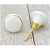 ARTISNO Lotto di 10 pomelli per cassetti in ceramica fatti a mano per armadio da cucina (bianco)
