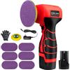 Vkndoynt Levigatrice elettrica senza fili da 16,8 V con 36 carte vetrate, 3500 giri/min, batteria da 3,0 Ah, design leggero e compatto per legno, metallo, rimozione della vernice e progetti fai da te