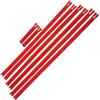 Aerzetix - Set di 6 Cerniere Lampo a Spirale N°5 75, 80, 85cm separabili + 2 Cerniere 16cm Non separabili N°5 con cursore Decorativo | in Metallo Nylon Poliestere | Colore Rosso
