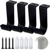 Astralong 4 Pezzi Staffa Palo per Tende, Supporti per Bastoni Tende con Vite, Supporto Staffa Tenda in Metallo, Staffa da soffitto Bastone per Tenda, Compatibile 25mm, per Soggiorno, Camera da Letto
