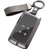 Rondrive Custodia in pelle e metallo, adatta per Alpine A290 GTS per Mitsubishi ASX Colt 2023 2024 2025 4 tasti accessori cover portachiavi B grigio