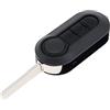 ePathChina Chiave dell'automobile con telecomando a 3 pulsanti, pieghevole, di ricambio, compatibile con fiat 500 Doblò, Ducato, Panda, Punto, Peugeot