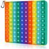 Plstod Pop It, Fidget Toys, Silicone Pop It Bambini, 20 x 20cm Giocattolo Antistress Push Pop 10 x 10 Palline, Giocattolo Educativi Matematica Popit Bubble Sensoriale da Spremere per Adulti e Bambini