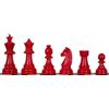 Sunrise Chess & Games Eleganti scacchi all'alba, Sunrise Chess Staunton 6 pezzi degli scacchi in plastica in rosso - Estetica vibrante per un'esperienza di scacchi dinamica (altezza del re