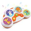 Meribbit Tamburo Bambino Musicale Interattivo Giochi Bambini 1 Anno con Luci e Suoni Sincronizzati Strumenti Musicali Bambini Design Sicuro Portatile Regalo Educativo