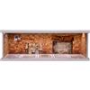NUEIOVRW Vetrina Diorama 1/43 con illuminazione dimmerabile tricolore, adatta per Hot Wheel Matchbox Mini GT Diecast Cars Modello, 1:43 Car Garage Parcheggio Scena Display Storage (mattone rosso)