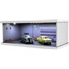 NUEIOVRW Vetrina Diorama 1/43 con illuminazione dimmerabile tricolore, adatta per Hot Wheel Matchbox Mini GT Diecast Cars Modello, 1:43 Car Garage Parcheggio Scena Display Storage (garage sotterraneo)